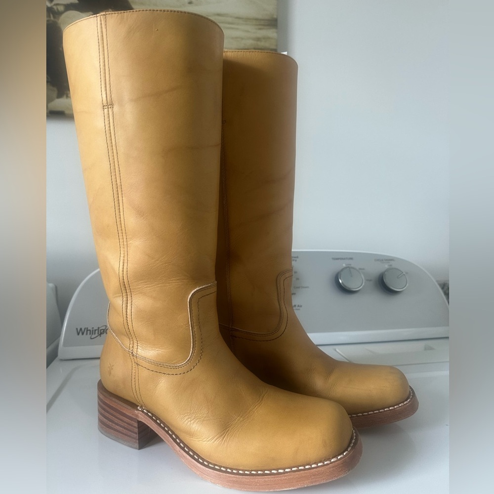 Frye Campus Boots Wide Calf Size 9.5 with Weatherproofing Spray! - Picture 3 of 13
